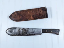 USMC Bolo Knife Machete Village Blacksmith US w/ Boyt 43 Sheath Vintage Military