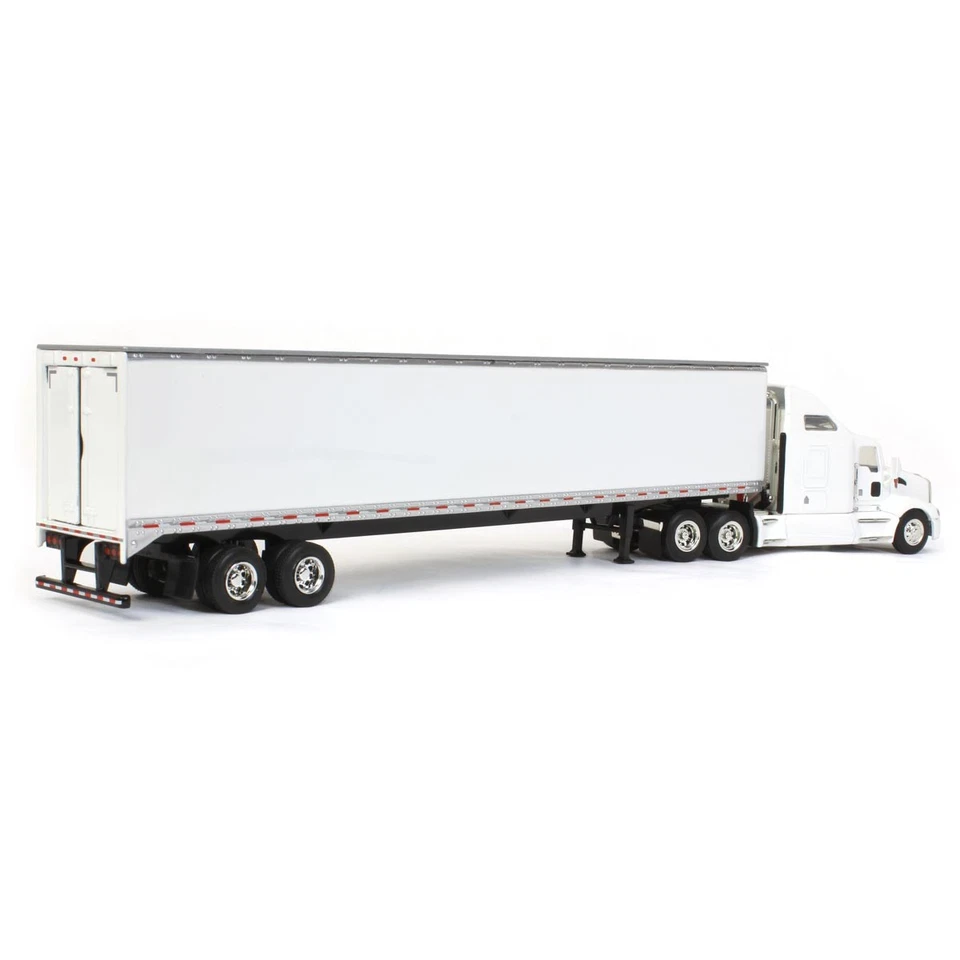 1/64 White Kenworth T660 Sleeper with Trailer with Double Rear Doors 37032 - Image 3 of 4