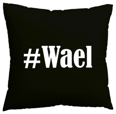 Kissenbezug #Wael I love Wael Schwarz 116905