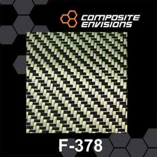 Carbon Fiber/Yellow Aramid Fabric 2x2 Twill 3k 5.5oz/186gsm-Sample