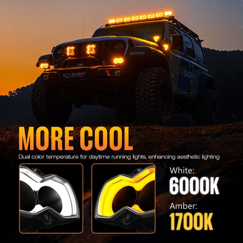 NOVSIGHT 4.5" LED Pod Work Light Spot Driving Jeep Truck Pickup SUV OffRoad Lamp - Picture 3 of 12