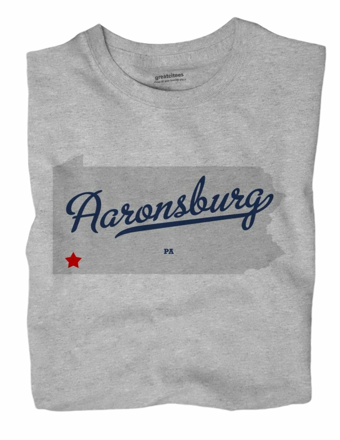 Aaronsburg Pennsylvania PA TShirt Washington County MAP eBay