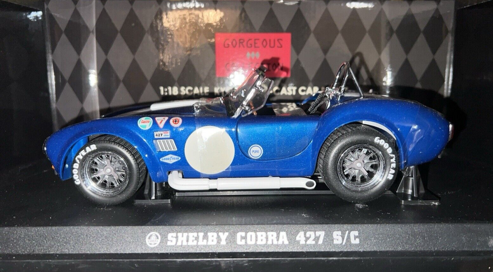 KYOSHO 1:18 Ford Shelby Cobra 427 S/C Racing Diecast Car Blue Rare