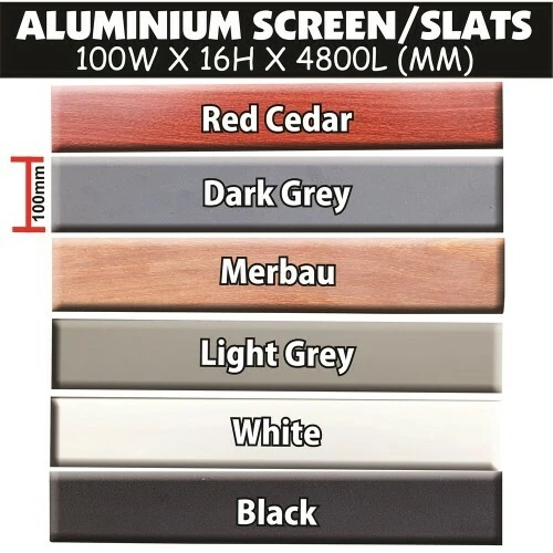 Carport and Alfresco Black White Monument - 8 colours DIY Privacy SLAT Screens - Picture 4 of 16