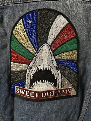 SAINT LAURENT SWEET DREAMS SHARK DENIM JEANS JACKET L SIZE AUTHENTIC
