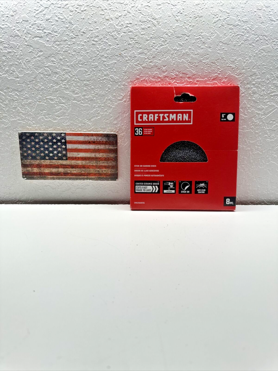 CRAFTSMAN 6 Inch Stick-On Ceramic Sanding Discs 36 Grit 8pk | eBay