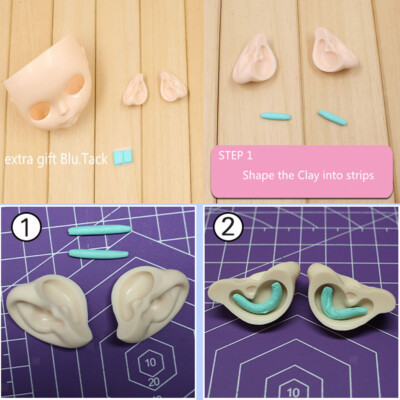 Puppe Akt Harz Ohren Zum Selbermachen Herstellung für 12'' RBL Neo Blythe Azone Pullip Puppe Custom