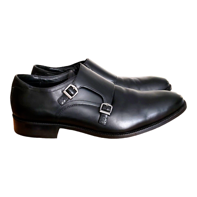 Cole Haan Double Monk Strap Men\'s Size 12 M Black Leather Dress Shoes C26424 Cole Haan Men main image 2