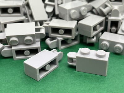 Lego Stein, 1 x 2, Scharnierschaft (bündiger Schaft) hellgrau, Nr. 34816 / 20 Stück