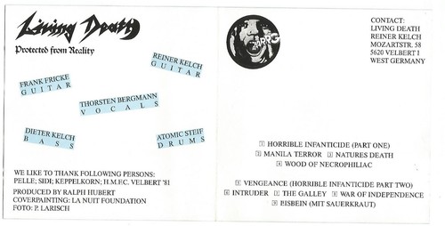 Living Death - Protected From Reality, RARE 1987 Thrash/Speed CD VG - Foto 3 di 4