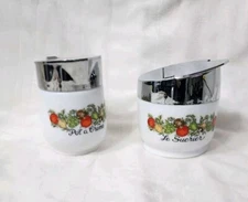 Gemco Creamer and Sugar Bowl Spice Of Life Corning Compatible
