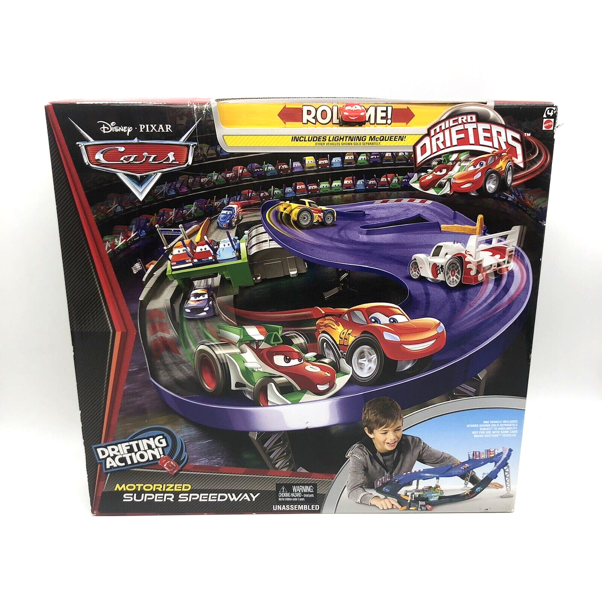 Disney Pixar Cars Motorized Super Speedway Micro Drifters Play Set