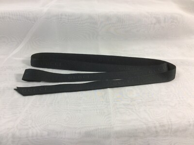 Authentic Gucci Black Ribbon With Black Monogram 1” Wide By  display picture 2