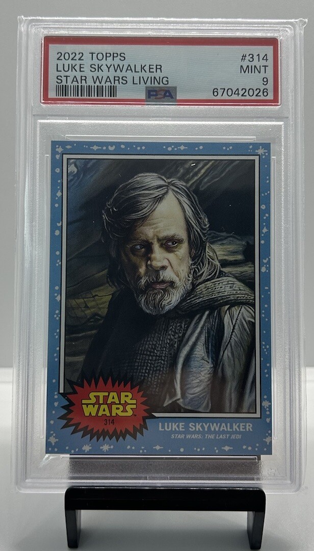 2022 Topps Star Wars Living Set Luke Skywalker Card #314 PSA 9 Mint