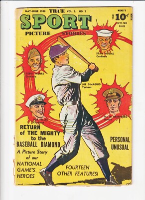 True Sport Picture Stories v3#7 GOLDEN AGE COMIC JOE DIMAGIO CVR SATCHEL PAIGE