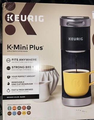 Keurig K-Mini Plus Single Serve K-Cup Pod Coffee Maker, Black Portable Espresso