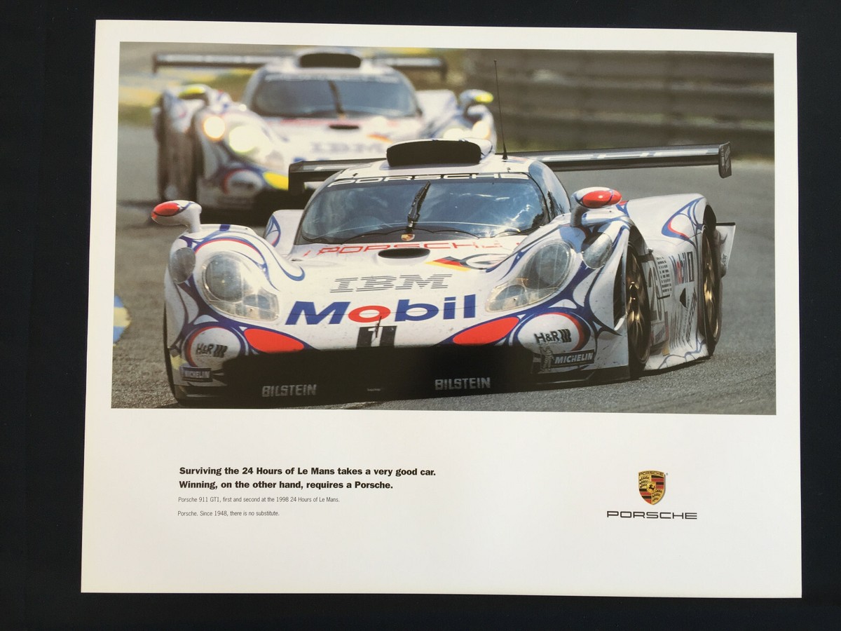 ルマン２４時間  1996年ポルシェ・９１１GT１ポスター Porsche 911 GT1 24 Hours of Le Mans Poster Print Picture
