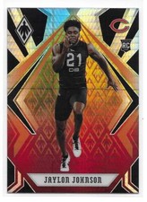 2020 Panini Phoenix Jaylon Johnson Fire Burst Parallel Rookie Card. rookie card picture