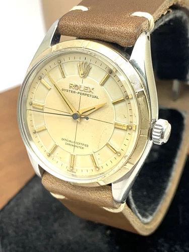 Rolex Oyster Perpetual 6565 Chronometer Men's Watch Swiss Automatic Vintage 34mm