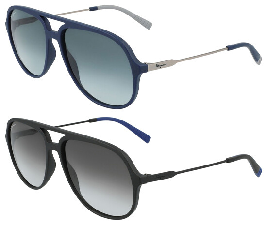 Salvatore Ferragamo Men's Navigator Sunglasses w/ Gradient Lens