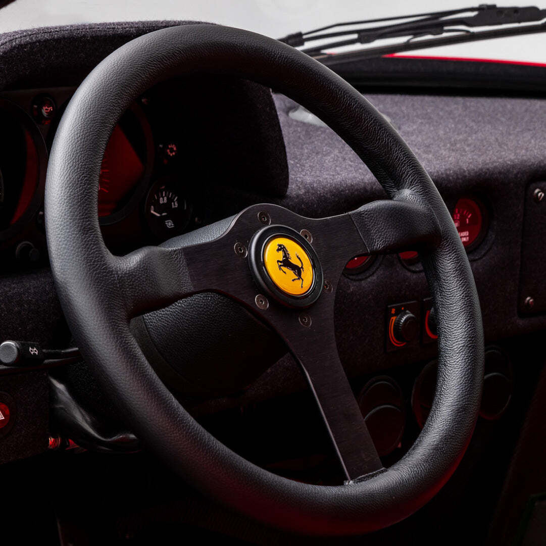 Ferrari F40 Steering Wheel 350mm Leather Made in Italy 133888/A | eBay