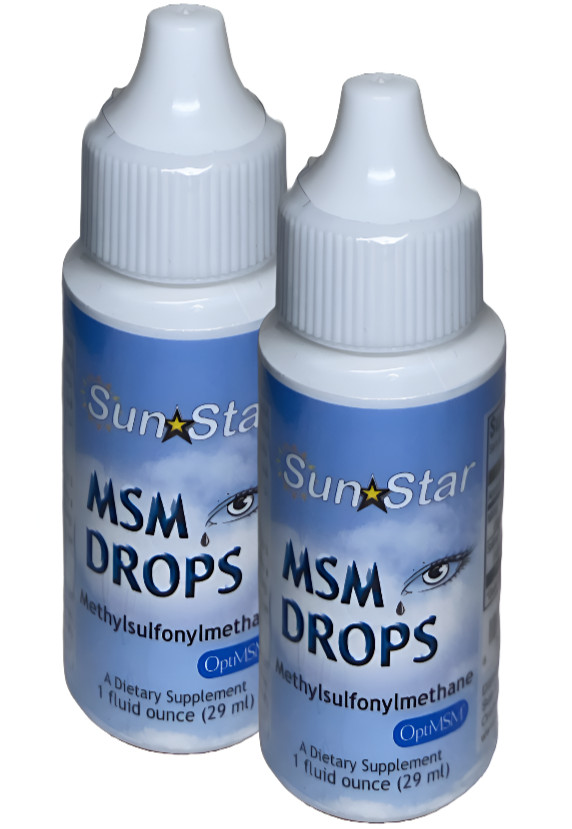 Sun Star Organics MSM Liquid Drops - 1 oz (2 PACK)