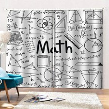 Confused mathematical mysteries Printing 3D Blockout Curtains Fabric Window