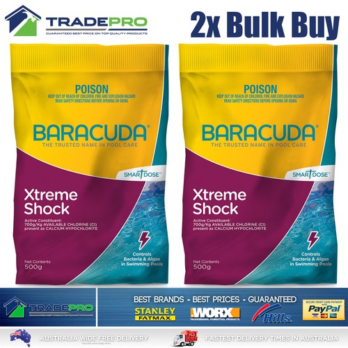 Pool Shock Baracuda 1kg Treatment Super Shockit Chlorine PRO Strength