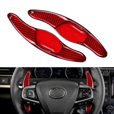 Steering Wheel Shifter Paddle Extension Fit Toyota RAV4 Camry Corolla Mark X Red