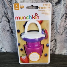 Munchkin Fresh Food Feeder Raw Fresh Teether Purple Pink Baby Toddler BPA Free