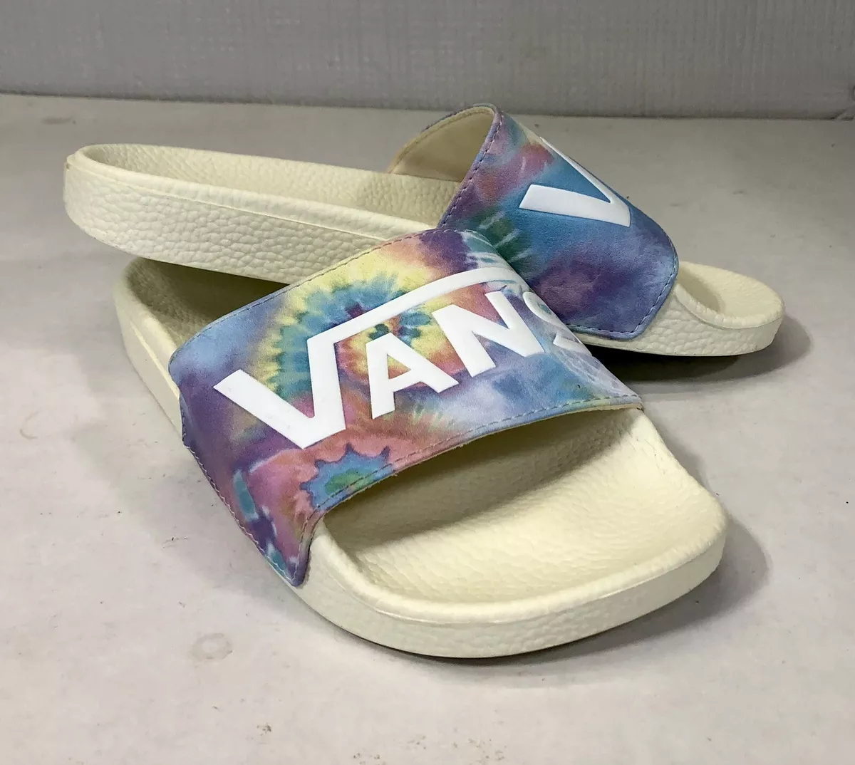 Vans tie dye slides clearance