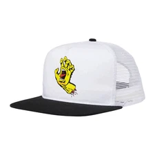 Santa Cruz Skateboards Hat Screaming Hand Front Mesh Trucker White/White