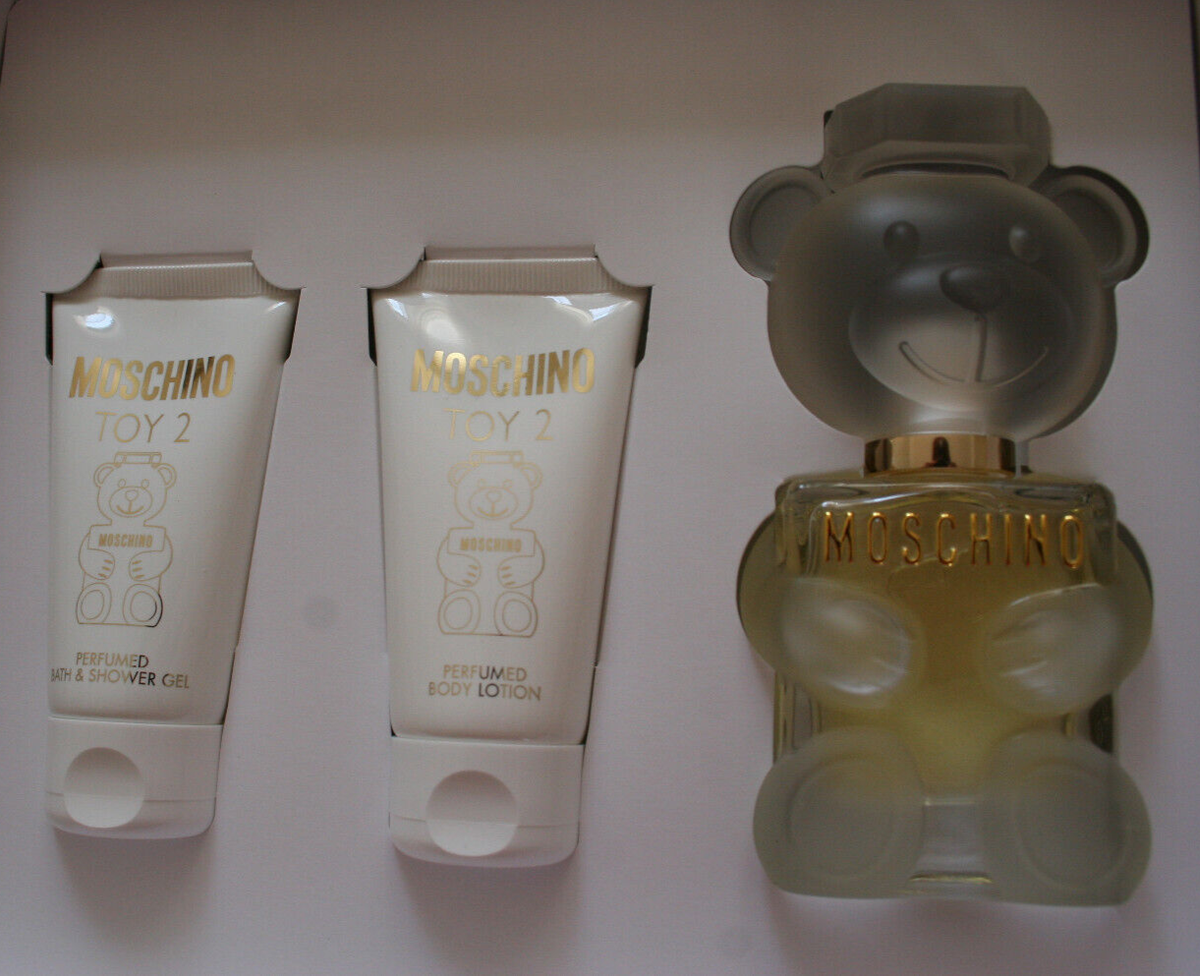 Moschino TOY 2 Eau De Parfum 3 Piece Gift Set Bath Gel Body Lotion