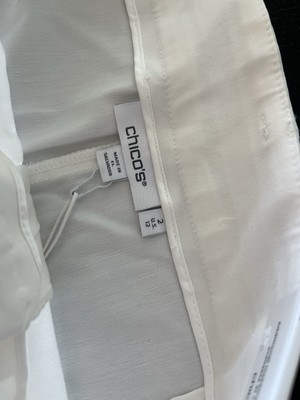 Lot De 2 Pantalons Femme Habillés Blancs Chico's - Taille 14, Jambes Larges - Neufs Avec étiquette