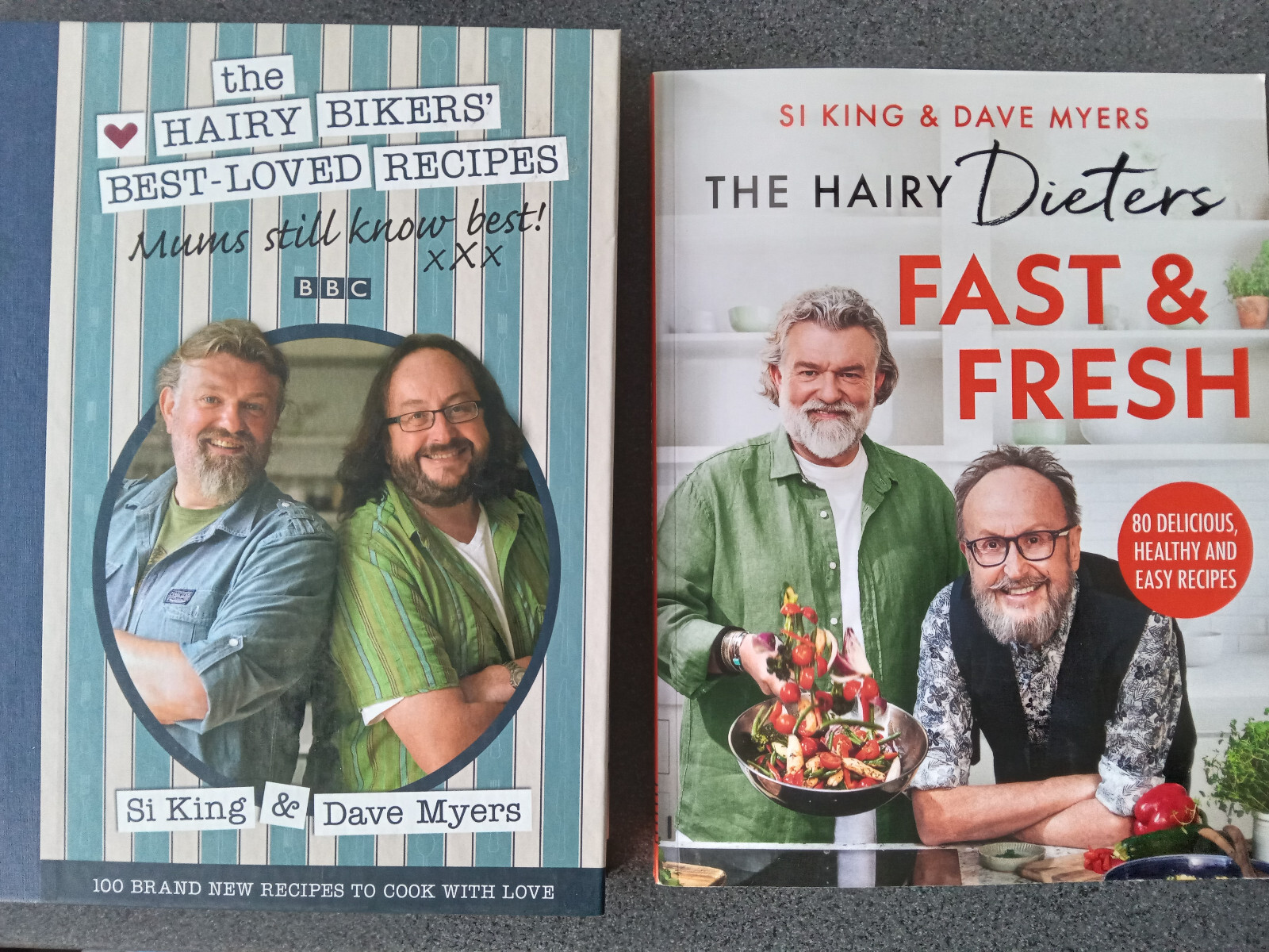 Si King & Dave Myers The Hairy Dieters Bikers Fast & Fresh New Book + Best Loved