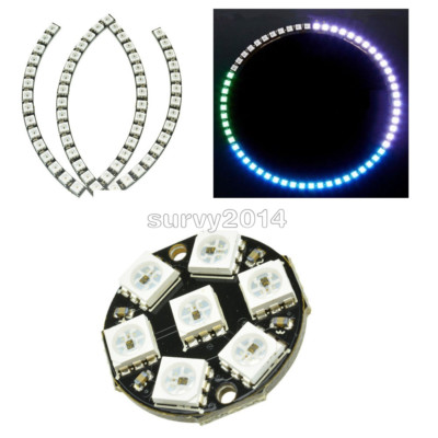 7-Bit 8-bit 12-bit 16-bit 24-bit 60-bit WS2812 5050 RGB Lamp Panel Round LED