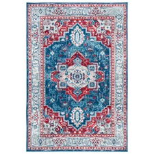 SAFAVIEH Brentwood Collection BNT851P Navy / Red Rug