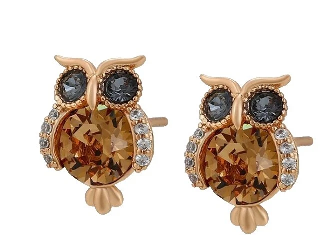 Black Crystal Stud Fashion Earrings