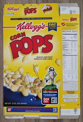 196★サッカー★carlos valderrama★prostars Carlos Valderrama Signed Kellogg's Corn Pops Cereal Box Soccer