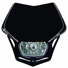 Mascherina Portafaro Moto Racetech V-face Rtech Enduro Anteriore Nero Motard