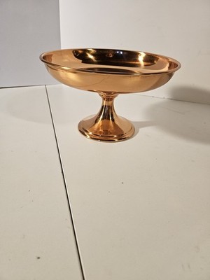 Vintage Copper Craft Guild Compote Bowl Pedestal/Footed Mid Century 4'' Tall 
