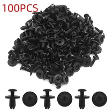6mm Push Type Fastener Clips 100pcs Car Truck Fender Bumper Trim Retainer Rivets
