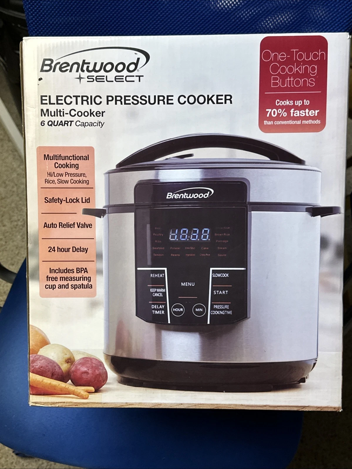 Brentwood Electric Pressure Cooker 6 Quart Capacity
Opens in a new window or tab