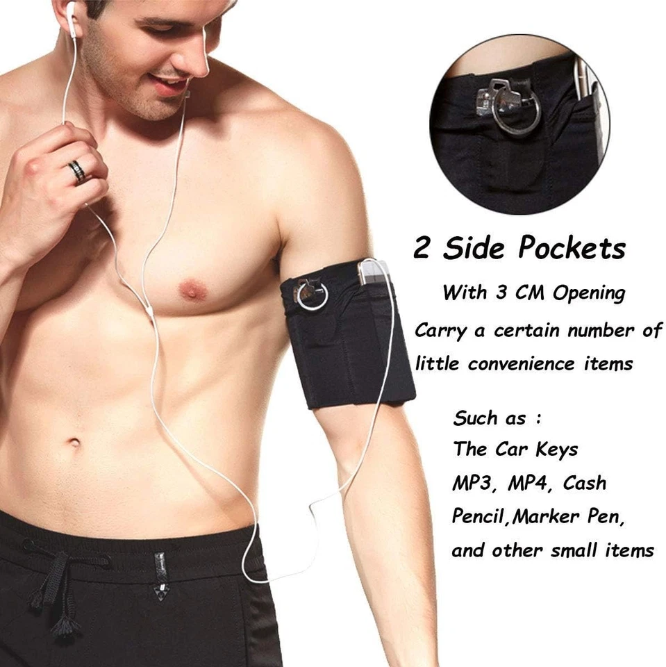 Brazalete deportivo para correr impermeable soporte para teléfono funda para gimnasio de ejercicio Foto 4 de 4