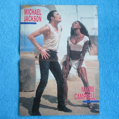 MICHAEL JACKSON Naomi Campbell POSTER POPCORN 2 Seiten Mr BIG