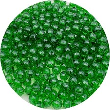 Daiyifiy 1000PCS 6MM Round Crystal Acrylic Beads 6MM, 62-Dark Green