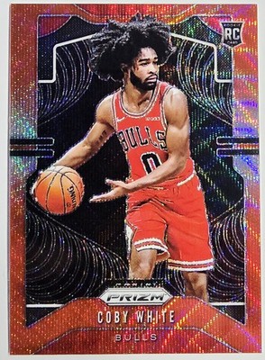 2019-20 Panini Prizm Coby White #253 Rookie RC Ruby Red Wave Chicago Bulls   