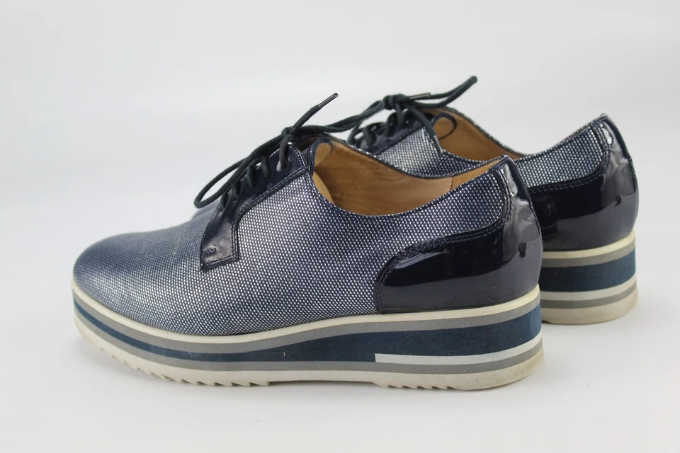 Peter Kaiser Gr.38 Uk.5 Damen Halbschuhe Schnürschuhe Leder Blau TOP  P 384 - Bild 3 von 4