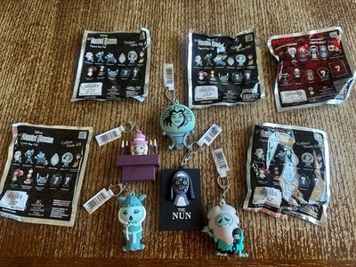 Disney Haunted Mansion Figural Bag Clip Keychain Figures Lot of 5 Foolish Mortal