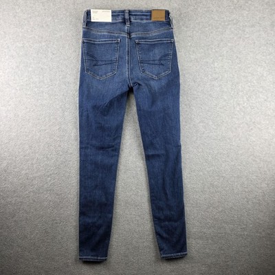 American Eagle Jegging Womens 2 26W Blue Medium Wash High Rise Stretch NWT